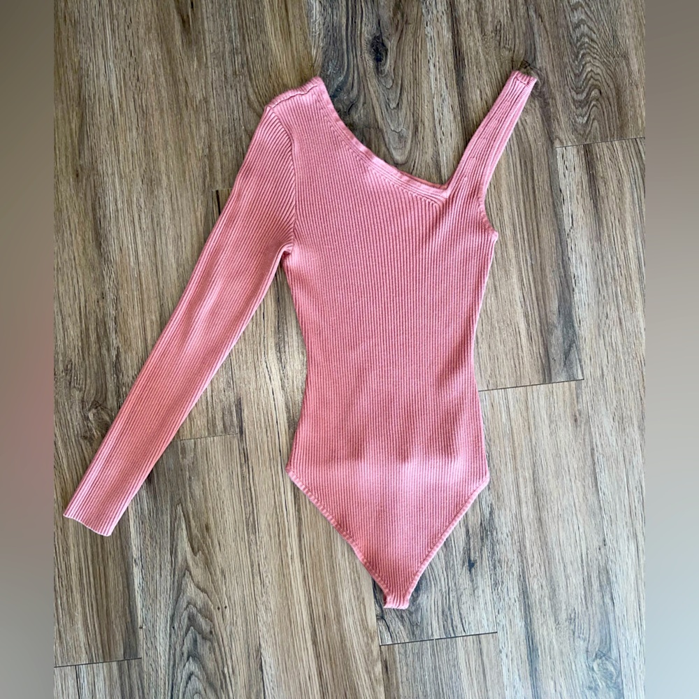 Abercrombie ribbed one shoulder bodysuit